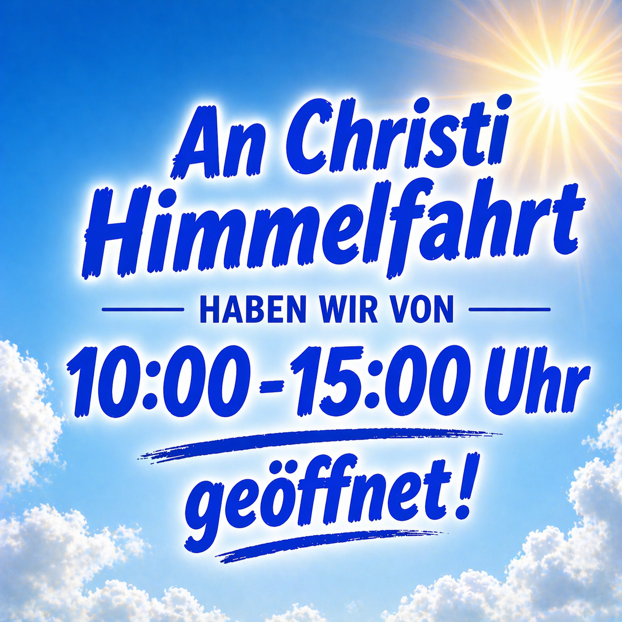 Öffnungszeiten an Christi Himmelfahrt - Vatertag - Sunnysun Sonnenstudio Braunschweig