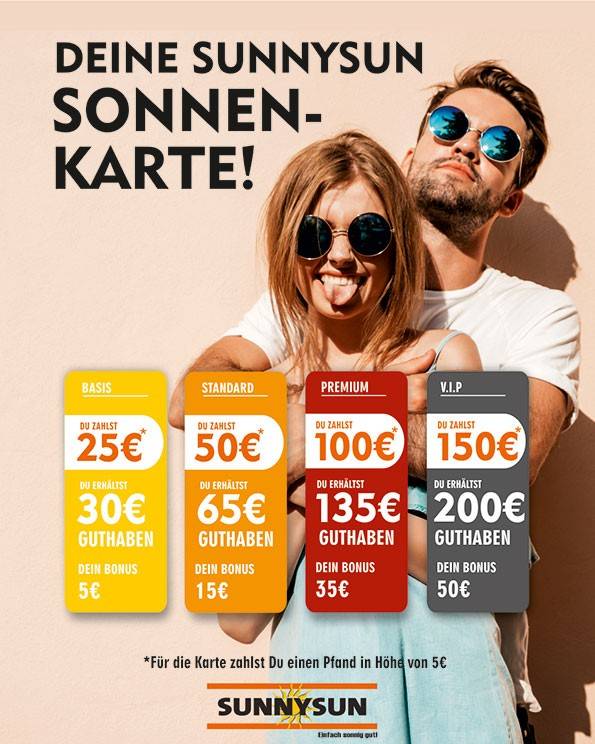SUN-CARD 2024- Sonnenstudio Sunnysun in Braunschweig